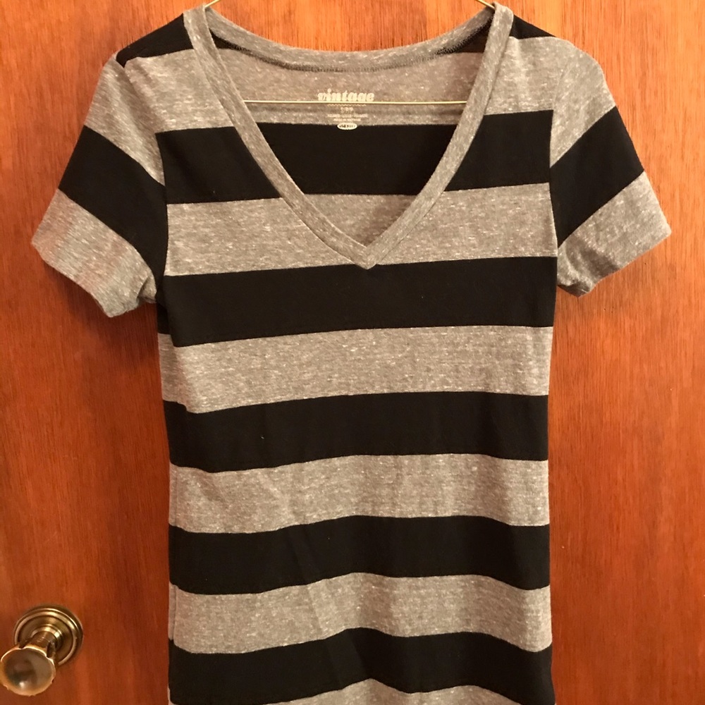 Striped v neck